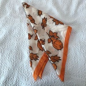 Japanese Vintage Acetate Floral Scarf